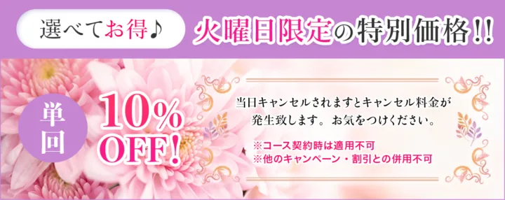 選べてお得♪火曜日限定の特別価格！